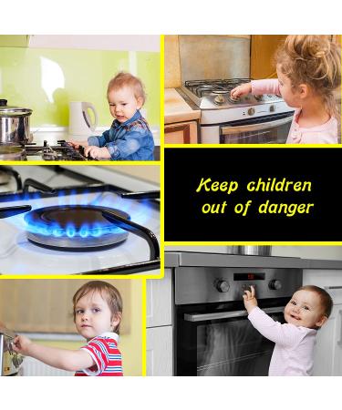 6 Pack Clear Stove Knob Safety Covers - Child Proof Lock for Oven/Stove Top/Gas Range - Baby/Toddler Kitchen Safety Guard - Buy Online on SooperMarket.com