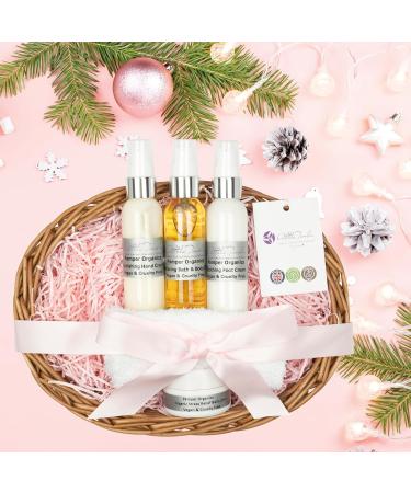 Mothers Day vegan pamper set for mums pamper gift basket women vegan pamper kit pamper gift set for mums mum birthday gifts hand cream and foot cream set relaxing body oil stress balm - Buy Online on SooperMarket.com