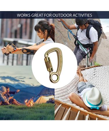 Fusion Climb Liberty Steel Auto-Lock Carabiner - High Strength Captive Eye (Gold) - Buy Online on SooperMarket.com