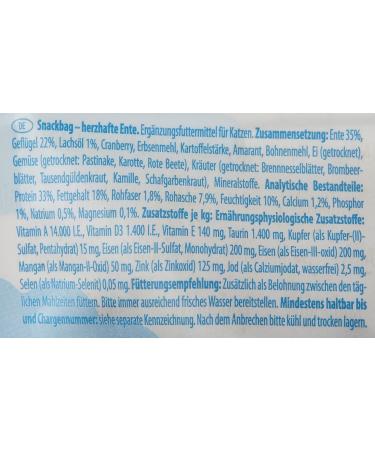 Mjamjam Premium Katzensnack - Hearty Duck 125g | Natural Cat Treats No Synthetic Preservatives - 1 Pack - Buy Online on SooperMarket.com