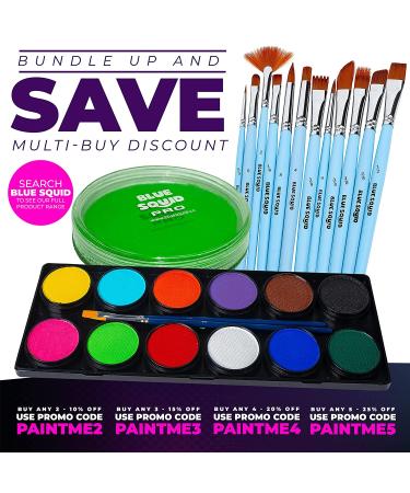 Blue Squid PRO Face Paint - Bright Lime Green (30gm) | Superior Quality Water Based Makeup for Adults, Kids & SFX - Buy Online on SooperMarket.com