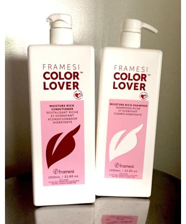 Framesi COLOR LOVER Moisture Rich Hydrating Shampoo/Conditioner 33.8oz DUO DEAL! - Buy Online on SooperMarket.com