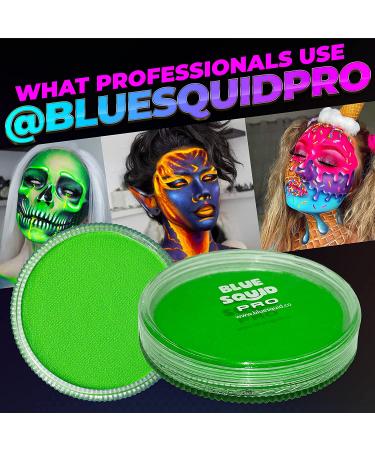 Blue Squid PRO Face Paint - Bright Lime Green (30gm) | Superior Quality Water Based Makeup for Adults, Kids & SFX - Buy Online on SooperMarket.com
