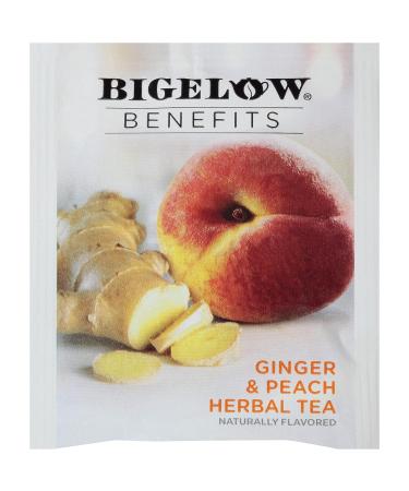 Bigelow Tea Ginger & Peach 18 ct - Delicious Blend of Ginger and Peach Flavors - Buy Online on SooperMarket.com