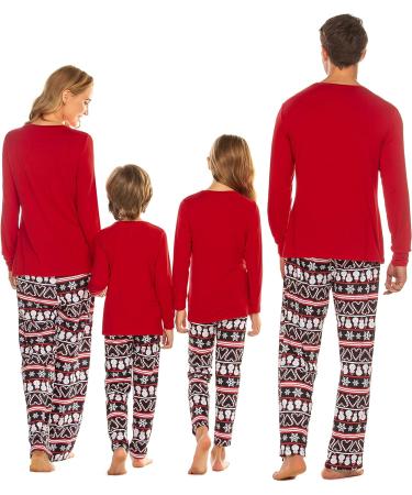 Ekouaer Christmas Family Pajamas Set - Red Nightwear for Men, Women & Kids (6 Years) - Buy Online on SooperMarket.com