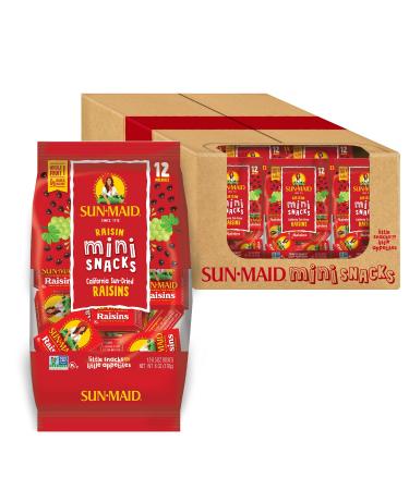Sun-Maid - California Raisins - 1/2 Ounce Box - Whole Natural Dried Fruit - No Artificial Flavors - Non-GMO - Vegan And Vegetarian Friendly - 12 Pack (Packaging May Vary)
