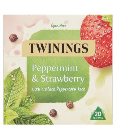 Twinings Peppermint and Strawberry Herbal Tea Bags 20 Tea bags PEPPERMINT/STRAWBERRY Single