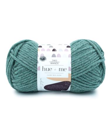 Lion Brand Hue + Me Yarn for Knitting  Crocheting  and Crafting  Bulky and Thick  Soft Acrylic and Wool Yarn  Agave  (1-Pack) 1 Pack Agave