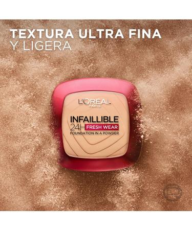 L'Or al Paris Infallible 24H Fresh Wear Foundation in a Powder Full-coverage Longwear Weightless Smooth Finish Water-proof and Transfer-proof 130 True Beige 130 True Beige 9 g (Pack of 1) - Buy Online on SooperMarket.com
