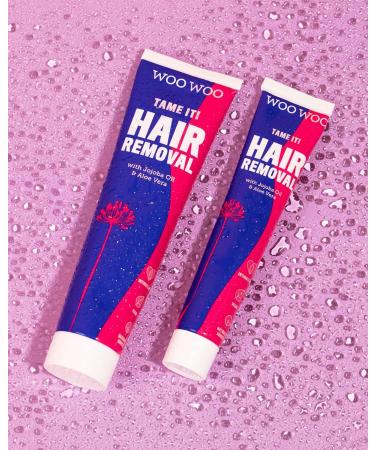 WooWoo Tame It! Natural Intimate Hair Removal Cream - Painless Vegan Depilatory for Sensitive Skin - 200ml Pack - Women's In-Shower Hair Remover with Aloe Vera - Buy Online on SooperMarket.com