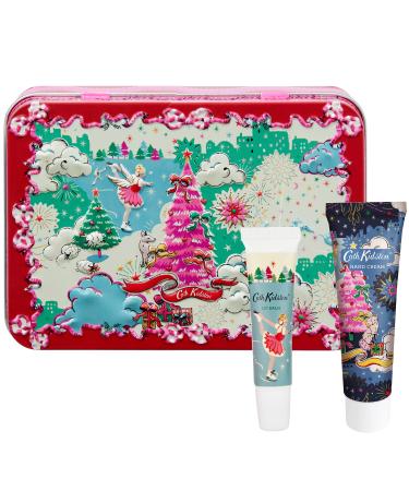 Cath Kidston A Christmas Sky Hand Cream & Lip Tin | Infused With Essential Oils | Stocking Filler | Cruelty Free & Vegan Friendly | Travel Friendly Sizes 2 Count (Pack of 1) Christmas Sky