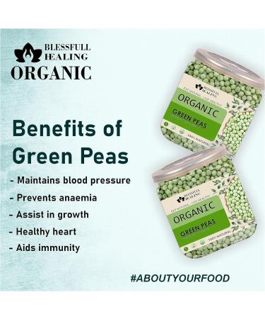 Blessfull Healing Organice Green PEAS 1 lb (453 Gram) - Buy Online on SooperMarket.com