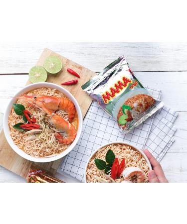 Mama Instant Noodles Tom Yum Shrimp Flavor - Authentic Thai Instant Soup - 24 x 60g Pack - Buy Online on SooperMarket.com