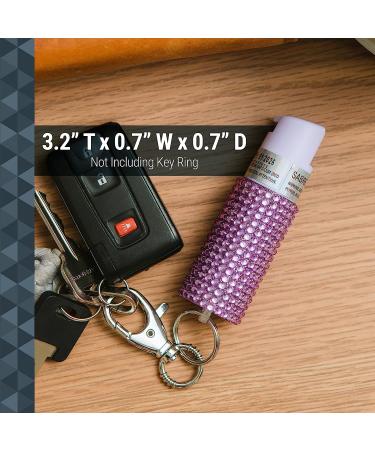 SABRE Jeweled Pepper Spray: Maximum Strength, Fashionable Design - Lavender Pepper Spray with Quick Access Snap Clip and Key Ring - Buy Online on SooperMarket.com