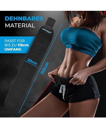 Wellrelaxx Women s Abdominal Girdle - Strong Adhesive Velcro Sweat Belt (Up to 115cm) | Waist Coach Belly Belt with Cell Phone Pocket Kidney & Back Support in Black - Buy Online on SooperMarket.com