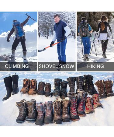 Miracol 23/24-Spikes Stainless Steel Ice Cleats for Men and Women - Anti-Slip Traction Grips for Snow Shoe, Ski, Fishing, Climbing - Black X-Large - Buy Online on SooperMarket.com