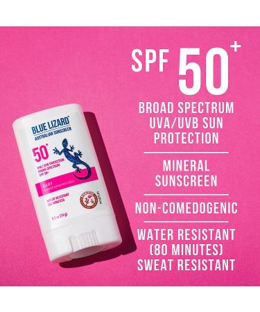 Blue Lizard Baby Mineral Sunscreen SPF 50+ Bundle: 5oz Bottle & Stick, Water Resistant UVA/UVB Protection - Fragrance Free, 0.5oz Unscented, Easy to Apply - Buy Online on SooperMarket.com