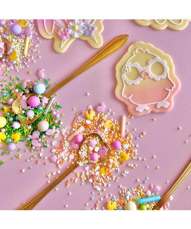 Easter sprinkles for cakes cupcake edible toppers yellow lemon pink white orange sprinkle mix blend bunny rabbit chick bunnies pearls party decoration baking biscuits topper chocolate balls CUTE CHICK - Buy Online on SooperMarket.com