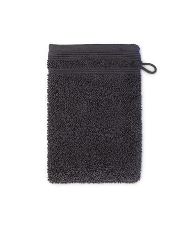 M ve Wellbeberg Perlbelstructure with porridge washing glove 20 x 15 cm towel - made in Germany 85% organic cotton 15% linen graphite 20 x 15 cm graphite