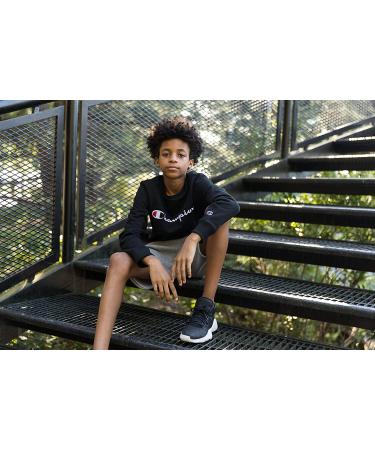 Champion Boys Heritage Script Mesh Short Medium - Crayon Orange/Navy - Buy Online on SooperMarket.com