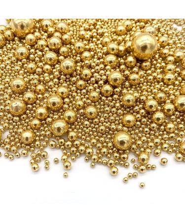 Edible Bright Gold Pearl Sugar Sprinkles - Baking & Cake Decorations 120g - Buy Online on SooperMarket.com