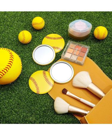 Softball Compact Mirror Set - 18 Pcs Makeup Mini Mirrors for Girls | Sport Party Supplies & Gifts | Portable Pocket Mirror for Women - 2.76 Inch - Buy Online on SooperMarket.com