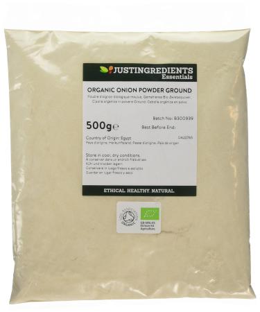 JustIngredients Essentials Organic Onion Powder 500 g 500 g (Pack of 1)