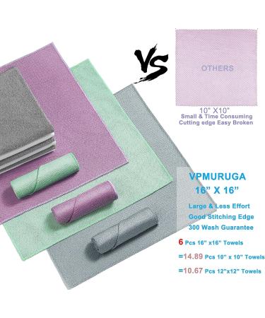 Nanoscale Microfiber Cleaning Cloth Set - 6 Pack for Streak-Free Glass, Mirror, Stainless Steel, and more - Buy Online on SooperMarket.com