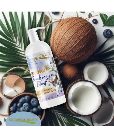 Botanical Beauty Coconut Blueberry Blast Leave-In Conditioner - Softening Detangling & Damage Repair - 32 Fl. Oz (946 ml) | International Shipping Available - Buy Online on SooperMarket.com