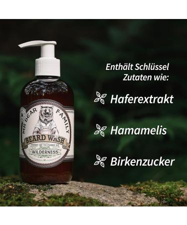 MR Bear Family Natural Beard Shampoo for Men 250ml - Wilderness | 2-in-1 Bar Soap & Conditioner for Fuller Healthier Beards - Buy Online on SooperMarket.com