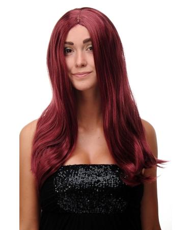 WIG ME UP - Ladies Wig Red Garnet Red long straight middle parting approx. 60 cm SA-151-39