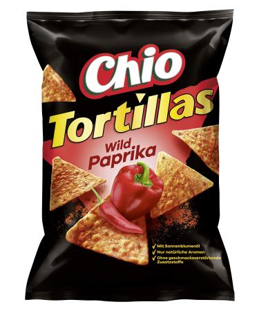 Chio Tortilla Chips Wild Paprika pack of 10 (10 x 125 g)