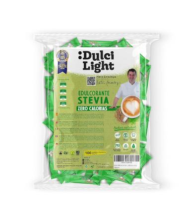 Dulci Light Stevia Sweetener - 100 Calorie-Free Bags | Natural Sugar Substitute for Drinks & Food - Shop Internationally! - Buy Online on SooperMarket.com