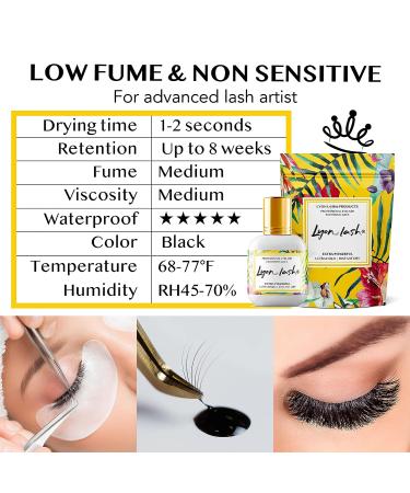 10ml Lyon Lash Performance Glue | Fast Dry Time, Long Retention | Professional Grade Eyelash Extension Adhesive - Buy Online on SooperMarket.com