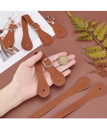GORGECRAFT 4Pcs Leather Spur Straps Adjustable Boot Strap Western Man Woman Single Ply Leather Horizons Spur Straps with Zinc Alloy Clasp for Equestrian Supplies Thigh High Boots Chocolate - Buy Online on SooperMarket.com