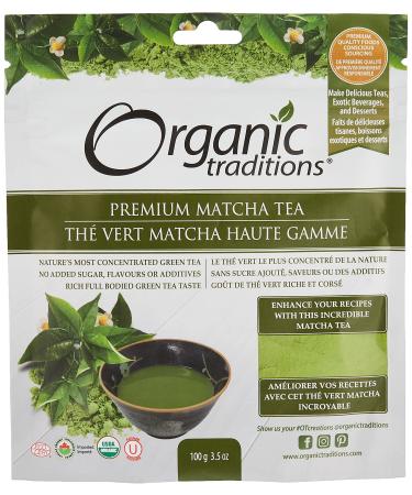 Organic Traditions Premium Matcha Green Tea 3.5 oz (100 g)