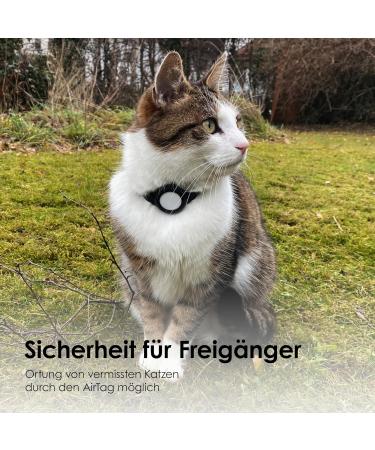 Lucybalu NEMO Cat Neck Band for AirTag | Premium Silicone Collar - Safe Light & Comfortable | Apple AirTag Compatible Cat Tracker - Black - Buy Online on SooperMarket.com