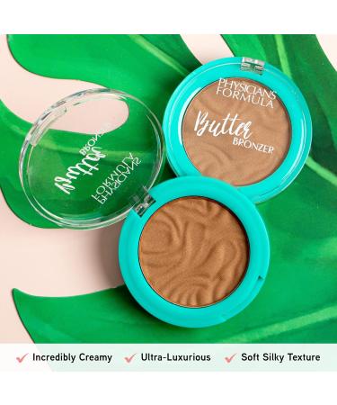 Physicians Formula Mini Murumuru Butter Bronzer Cream Shimmer Face Makeup - Pack of 3 | Dermatologist Tested, Clean Beauty, Vegan & Cruelty-Free - Buy Online on SooperMarket.com