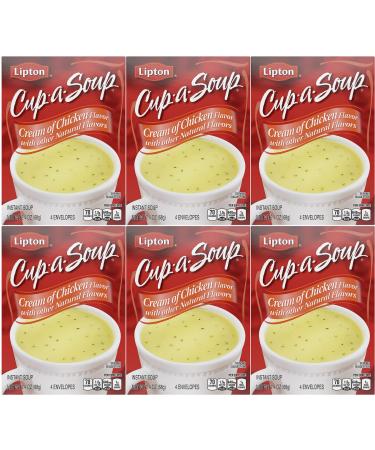 Lipton Cup-A-Soup Cream of Chicken 2.4 Ounce (Pack of 6)