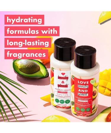 Love Beauty Planet Shampoo & Conditioner Set - Sulfate-Free Avocado Oil Mango & Vitamin E for Wavy & Curly Hair - 13.5 Oz - Buy Online on SooperMarket.com