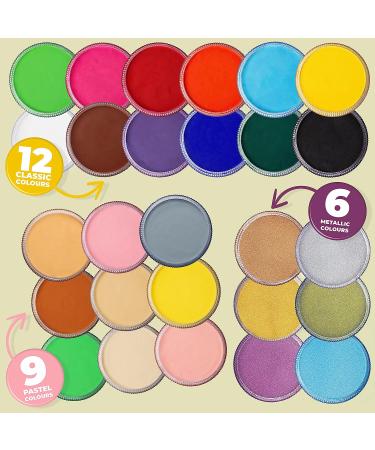 Blue Squid PRO Pastel Pink Face Paint - 30gm Single Cake SFX Makeup for Adults & Kids | Water Activated Non Toxic Formula - Buy Online on SooperMarket.com