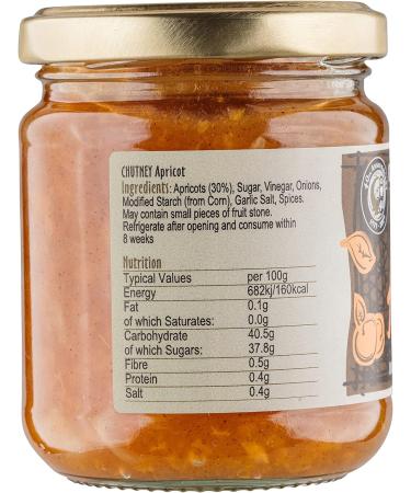 Otter Vale Apricot Chutney - Hand-Made in Devon, Gluten-Free 225g Glass Jar - Fruity & Spicy Flavors - Buy Online on SooperMarket.com