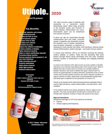 Vitalee Nanomed Utinole UTI Fast-Acting Detox Capsules - 60 Capsule - Buy Online on SooperMarket.com