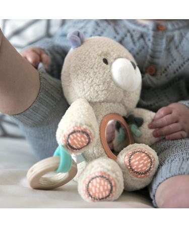 Ingenuity Nate the Teddy Bear Travel Activity Toy - Soft Plush with Wooden Teethers | For Newborns & Up - Buy Online on SooperMarket.com