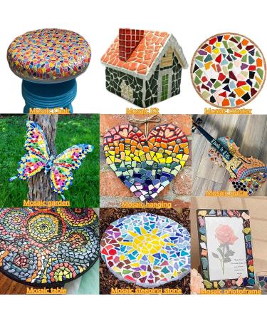 Youway Style 454g Ceramic Mosaic Tiles for Crafts - Bulk Broken Tiles for Mosaic Kits - 1lb Mosaic Craft Supplies - Multicolor - Buy Online on SooperMarket.com