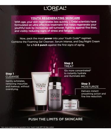 L'Oreal Youth Code Power Trio Kit - Anti-Aging Skincare Set - Buy Online on SooperMarket.com