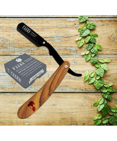 100 BLADES + Facn Professional Vintage Straight Edge Barber Razor - Salon Quality Shavette - Buy Online on SooperMarket.com