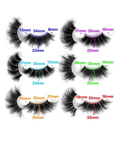 Fluffy Mink Lashes | Dramatic Long Wispy & Thick False Eyelashes | Reusable Luxury Russian Strip Lashes - 6 Styles - Buy Online on SooperMarket.com