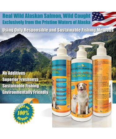 TerraMax Pro Premium Wild Alaskan Salmon Oil for Dogs and Cats - Omega-3 Supplement with EPA, DHA Fatty Acids, Astaxanthin & Vitamin D - 32 Fl. Oz - Buy Online on SooperMarket.com