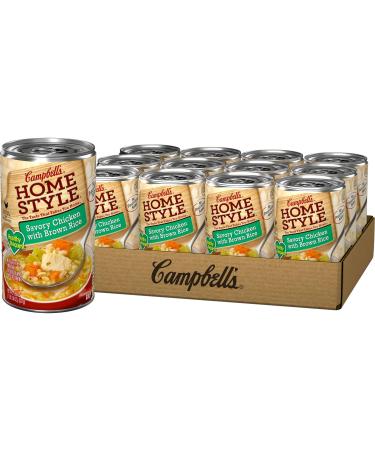 Campbell's Homestyle Healthy Request Soup, Savory Chicken Soup with Brown Rice, 18.6 Oz Can (Case of 12)